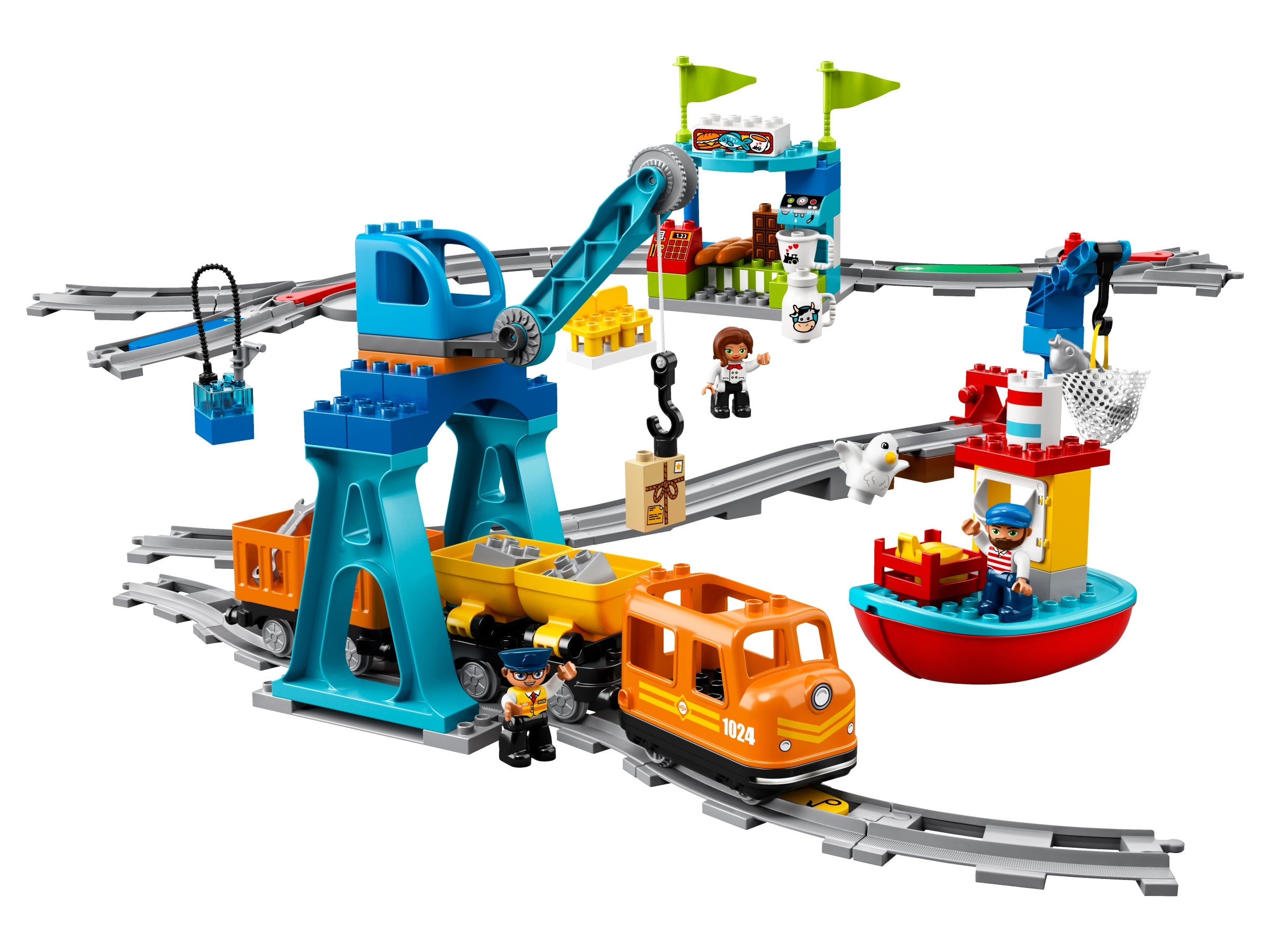 Lego Duplo Eisenbahn TRAIN 2x8 Güter Waggon GELB BLAU 